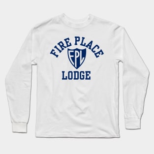 Navy on White Long Sleeve T-Shirt